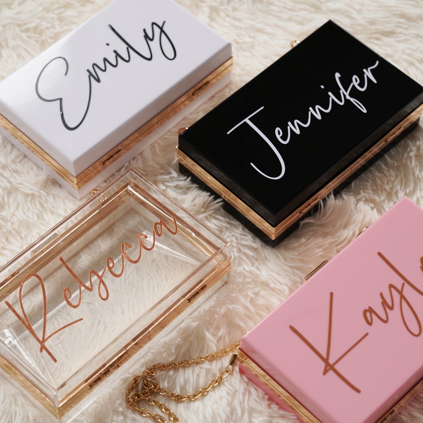 Bridesmaid Personalized Bag Clear Acrylic Purse
