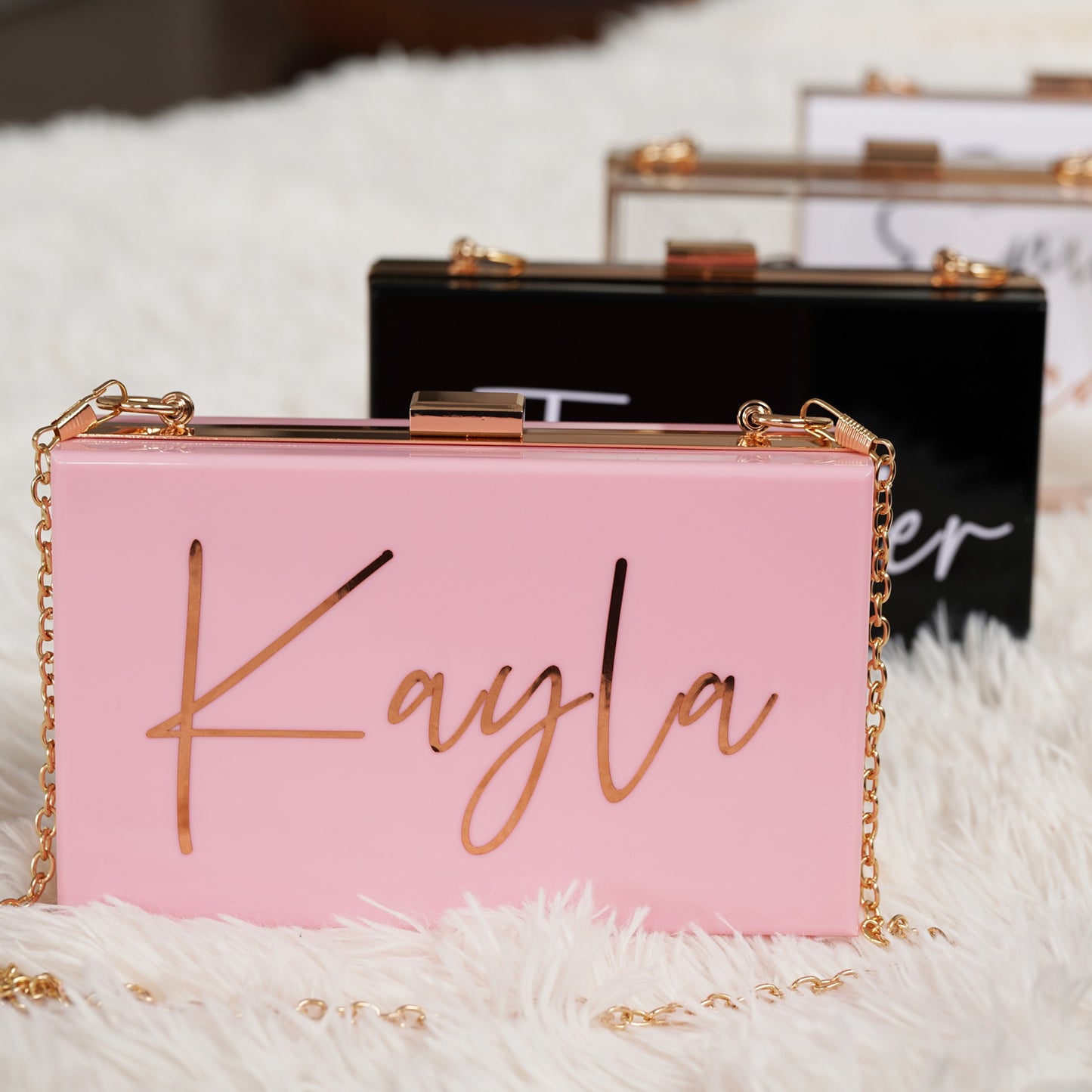 Bridesmaid Personalized Bag Clear Acrylic Purse