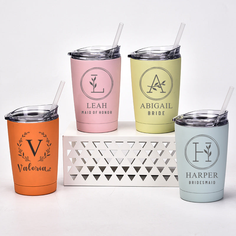 Bridal Party Tumbler - Custom Tumbler with Straw - Personalized Bridal Party