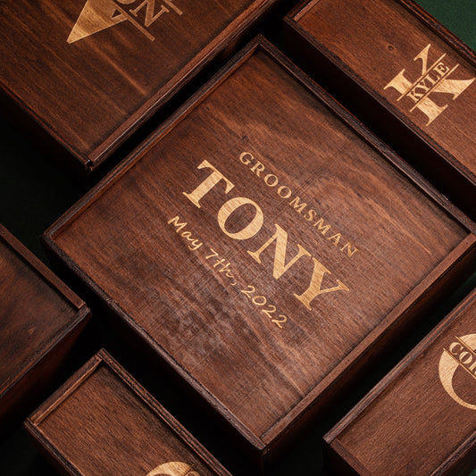 Empty Groomsmen Gift Box