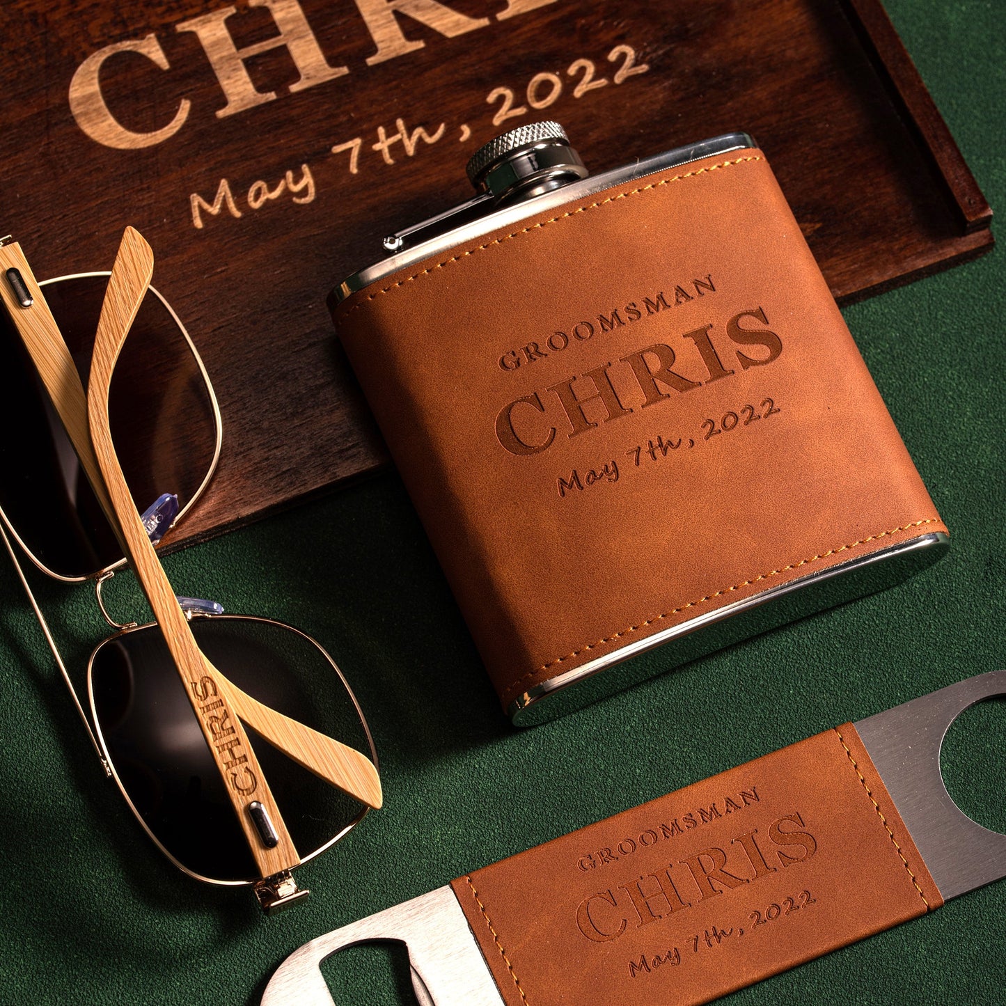 Groomsmen Flask Set