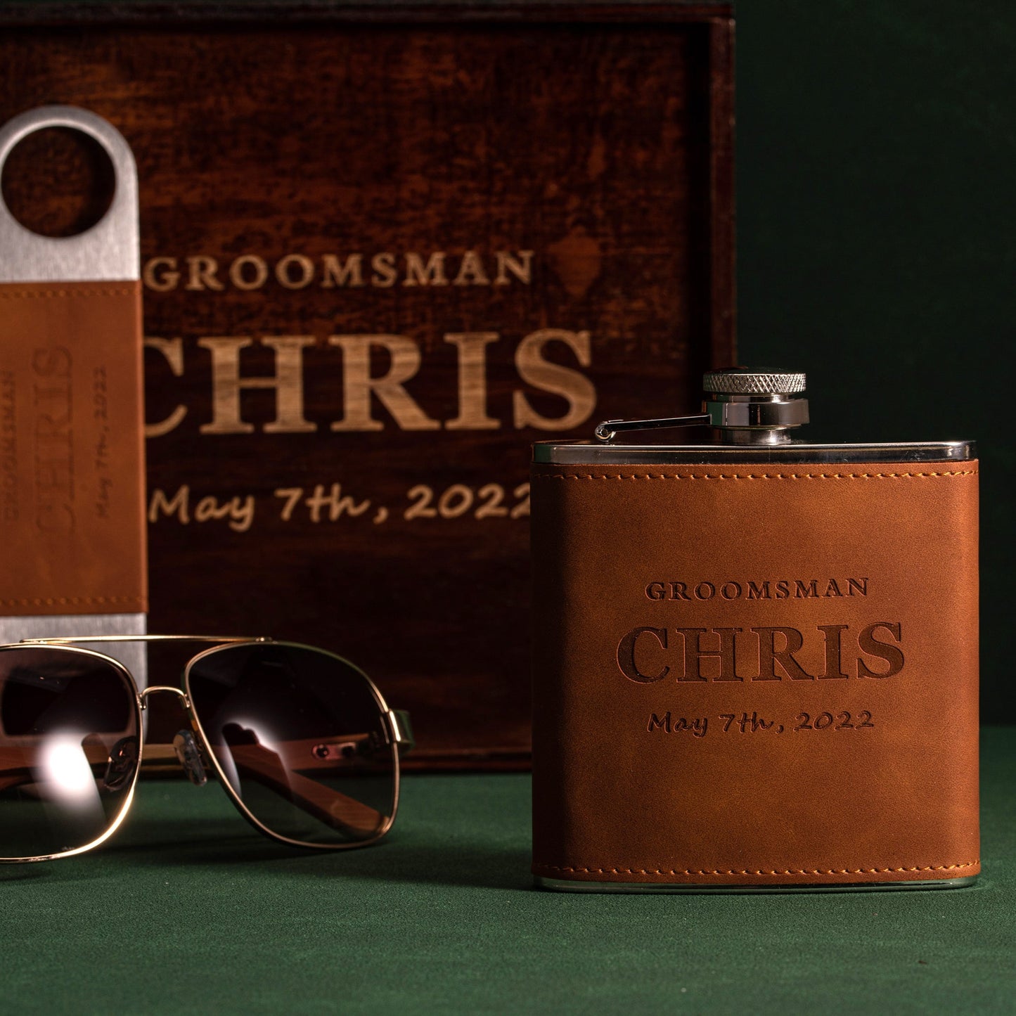 Groomsmen Flask Set