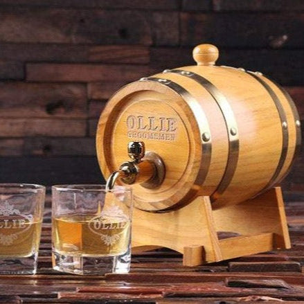 Cool Groomsmen Gifts Personalized Whiskey Barrel