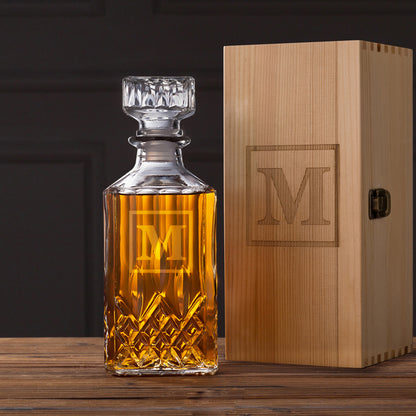 Groomsmen Gifts Personalized Whiskey Decanter Set
