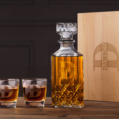 Decanter + Glasses w/Box