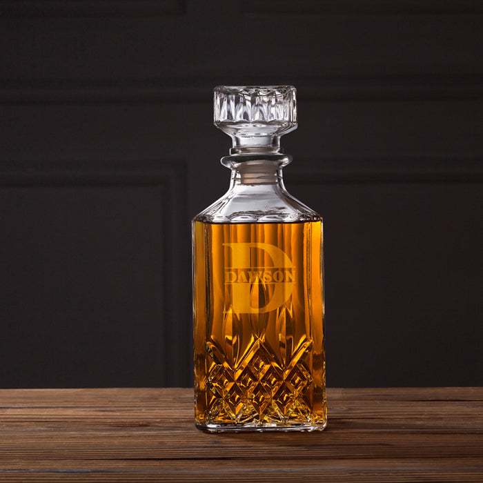 Groomsmen Gifts Personalized Whiskey Decanter Set