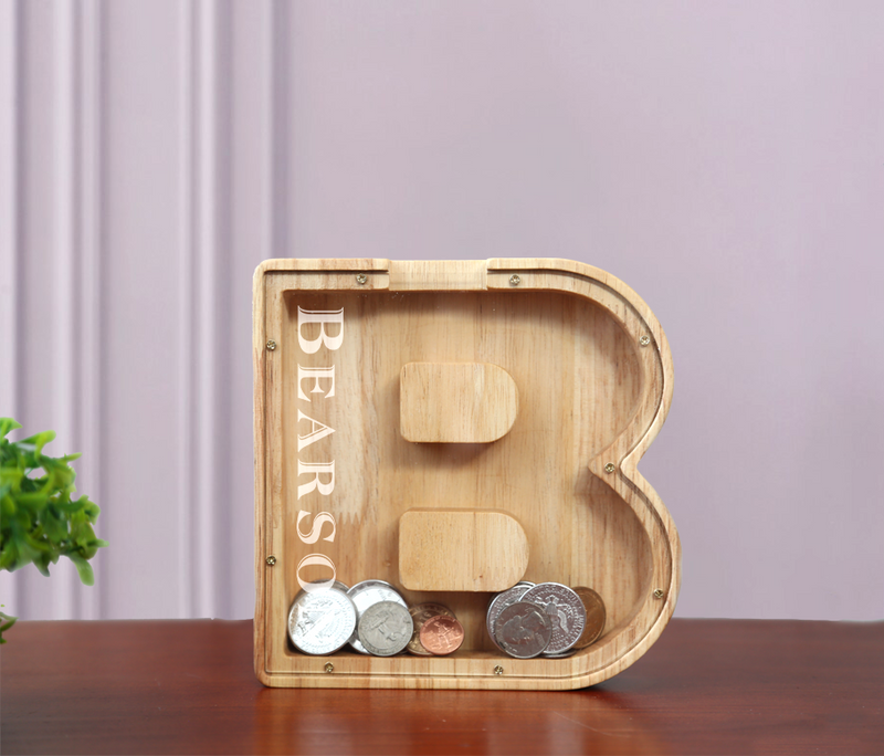 Initial Piggy Bank with Name, Personalized Name Piggy Bank for Boys and Girls, Kids Birthday Gift Christmas Gift