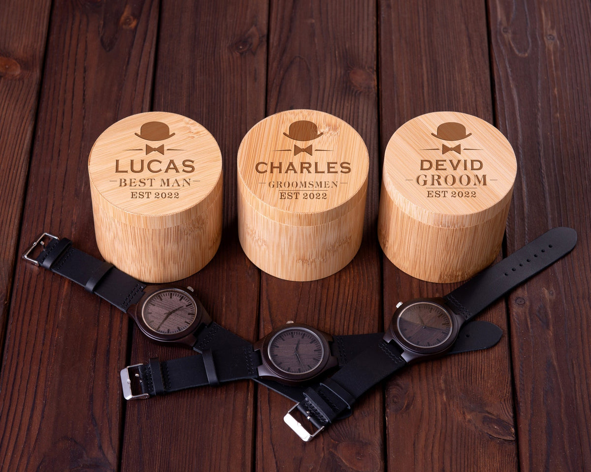 Personalized Wood Watch with Optional Bamboo Gift Box - photo 5