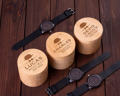 Personalized Wood Watch with Optional Bamboo Gift Box - photo 4