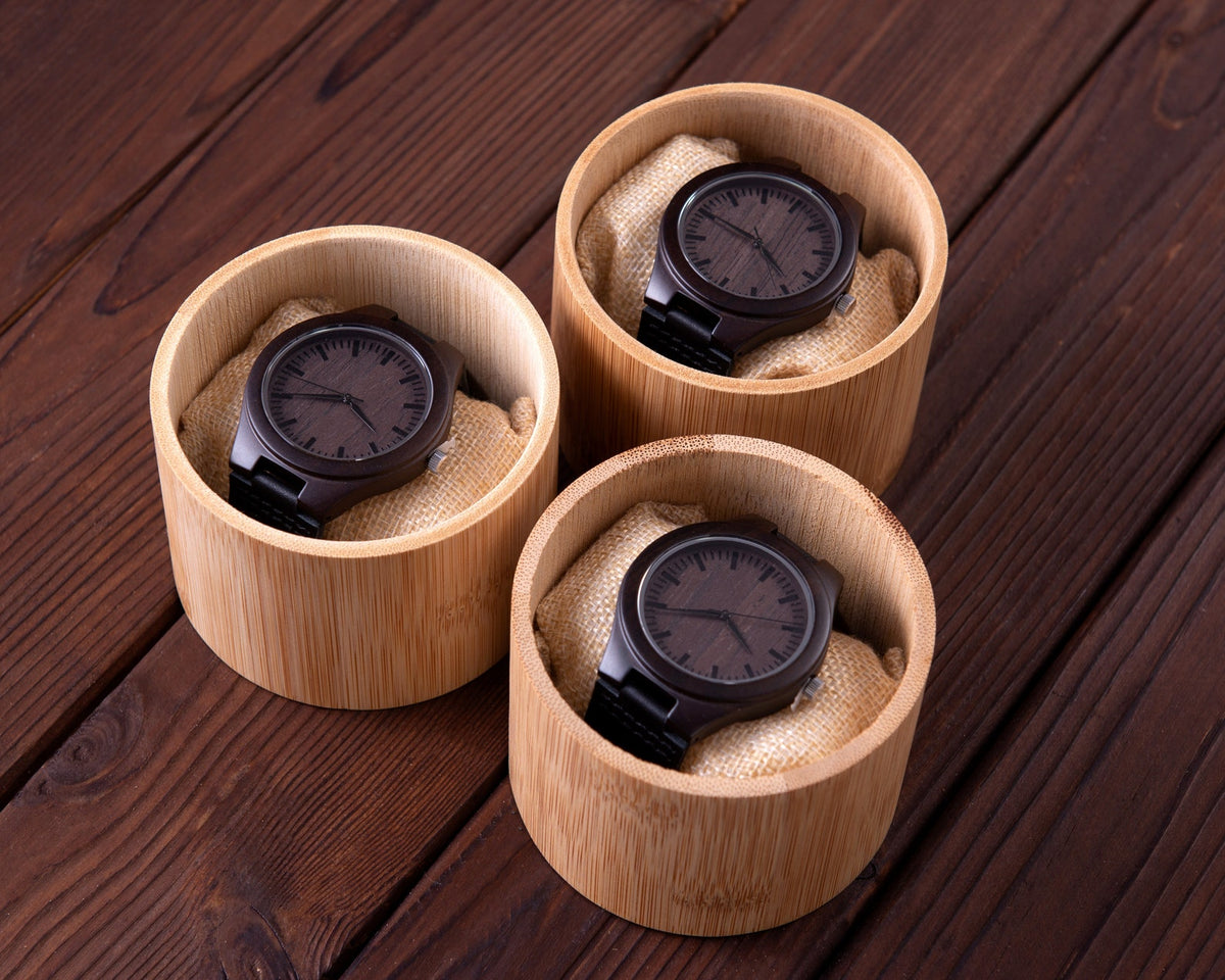 Personalized Wood Watch with Optional Bamboo Gift Box - photo 3