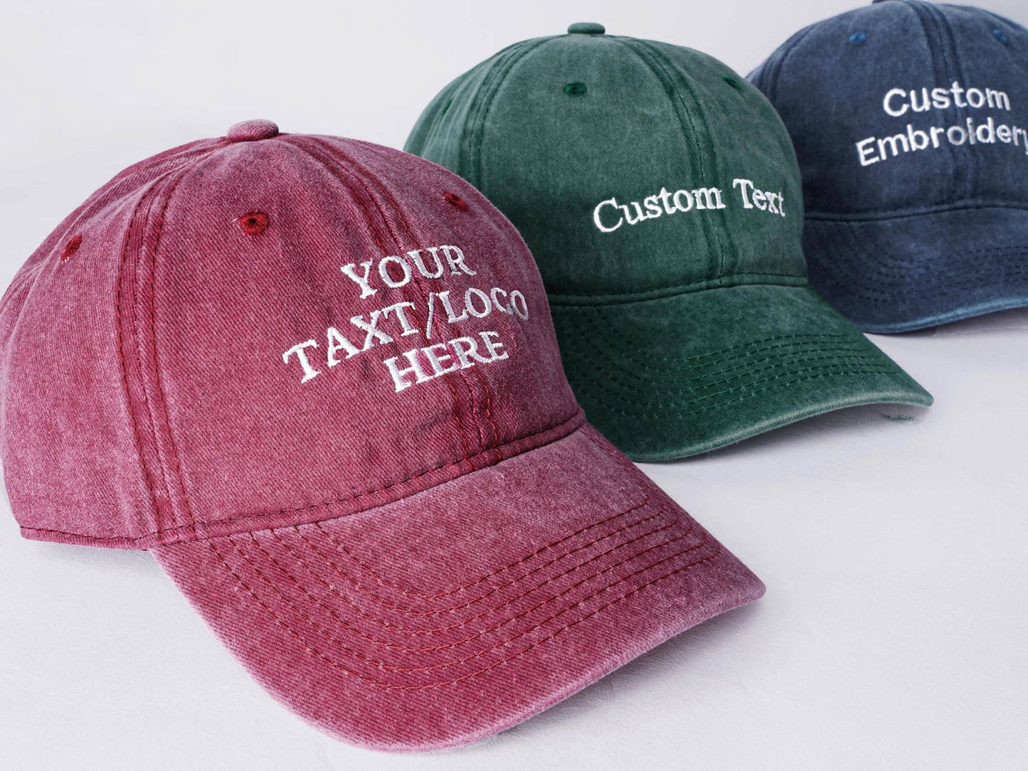 Personalized Embroidered Hat, Custom Logo Baseball Hat, Custom Name Trucker Hat