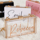 Bridesmaid Personalized Bag Clear Acrylic Purse